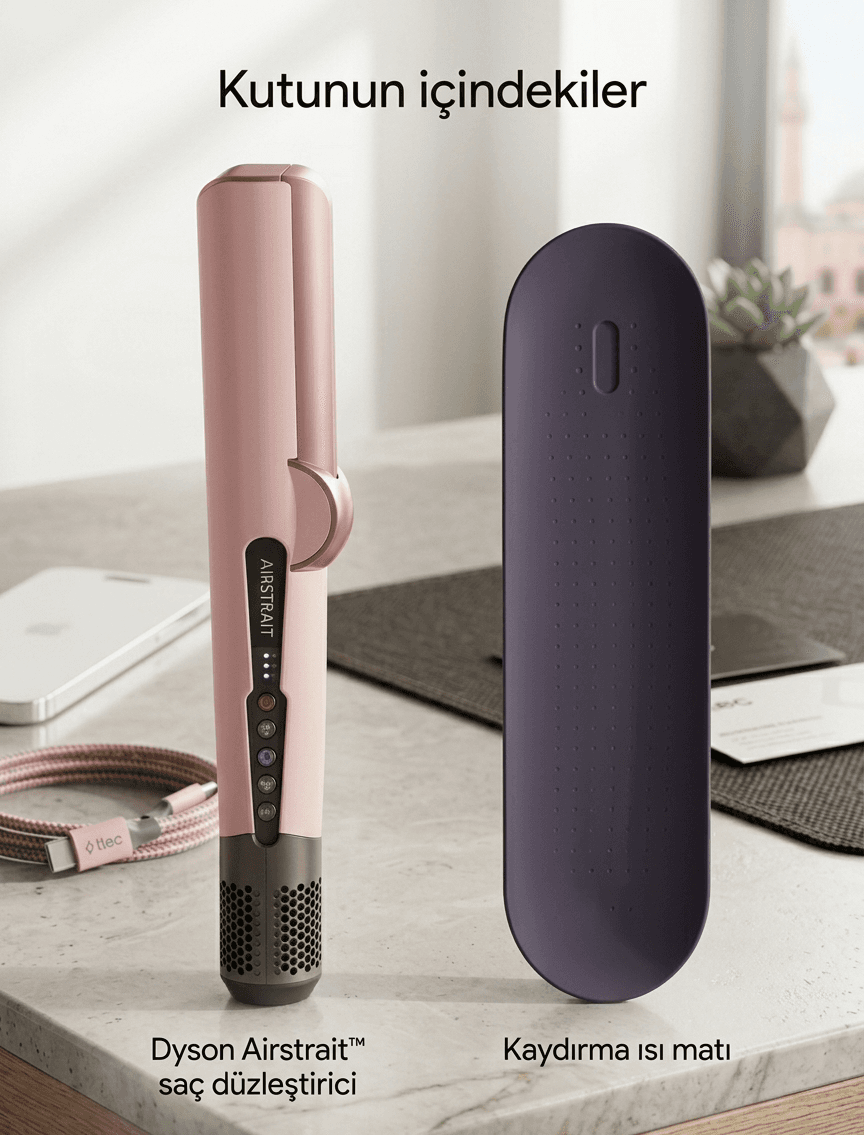 Dyson Airstrait Saç Düzleştirici (Ceramic Pink – Islak & Kuru – Hava Teknolojisi) thumbnail 2