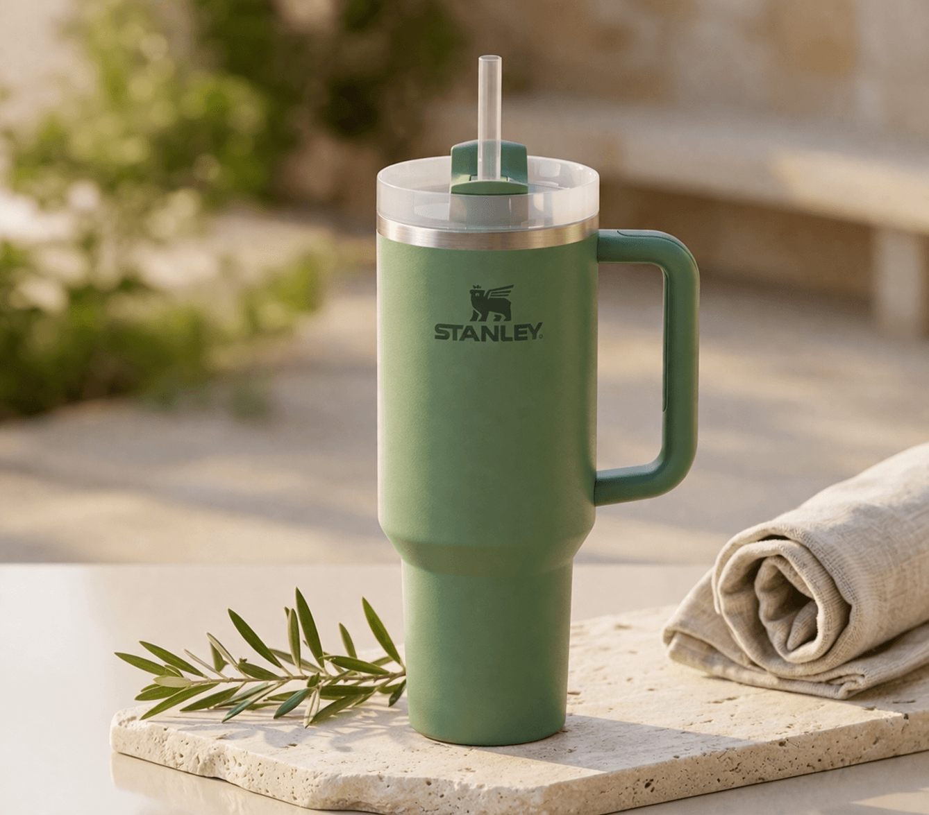 Stanley Termos Bardak 1.2L Pipetli Çelik Mug (Soğuk & Sıcak Tutar) thumbnail 3