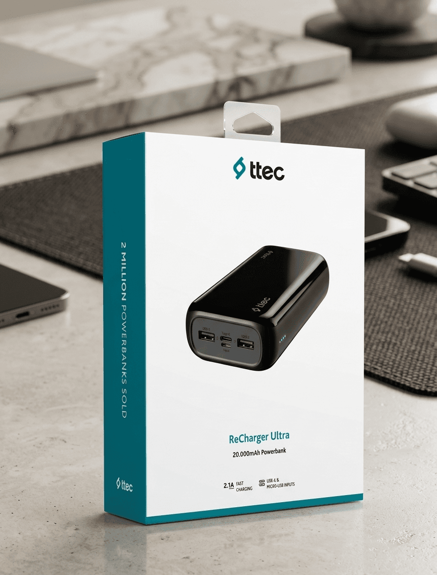 Ttec 30.000 mAh Ultra Taşınabilir Powerbank 2BB190 (3 Çıkışlı Hızlı Şarj) thumbnail 2