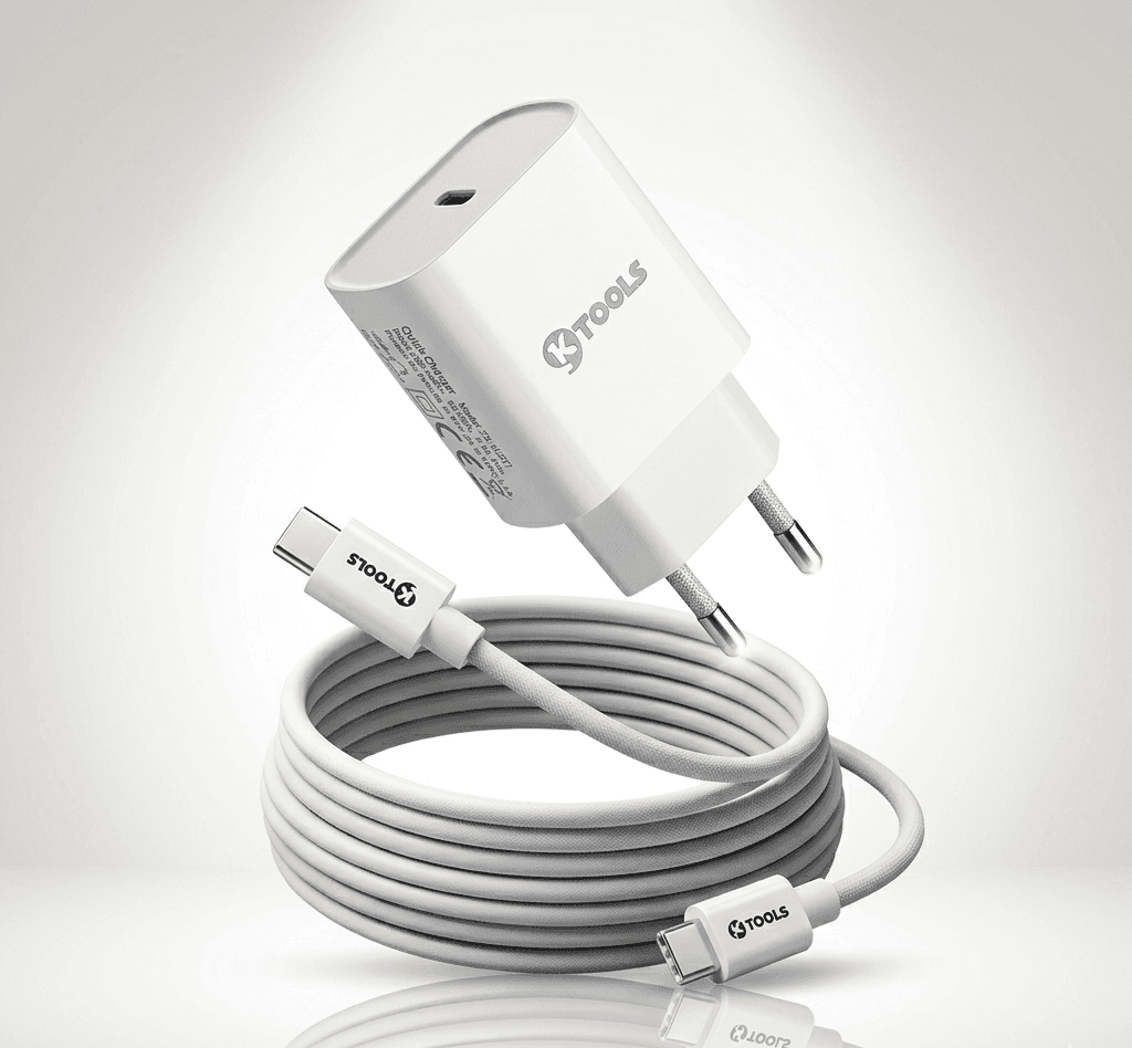 KTOOLS Boost 20W PD Type-C Hızlı Şarj Adaptörü + Type-C Kablo (Model ZX-1048T)