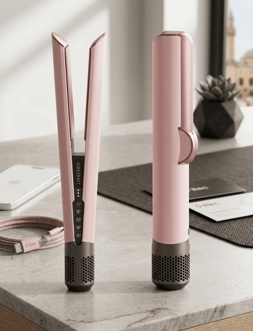 Dyson Airstrait Saç Düzleştirici (Ceramic Pink – Islak & Kuru – Hava Teknolojisi)