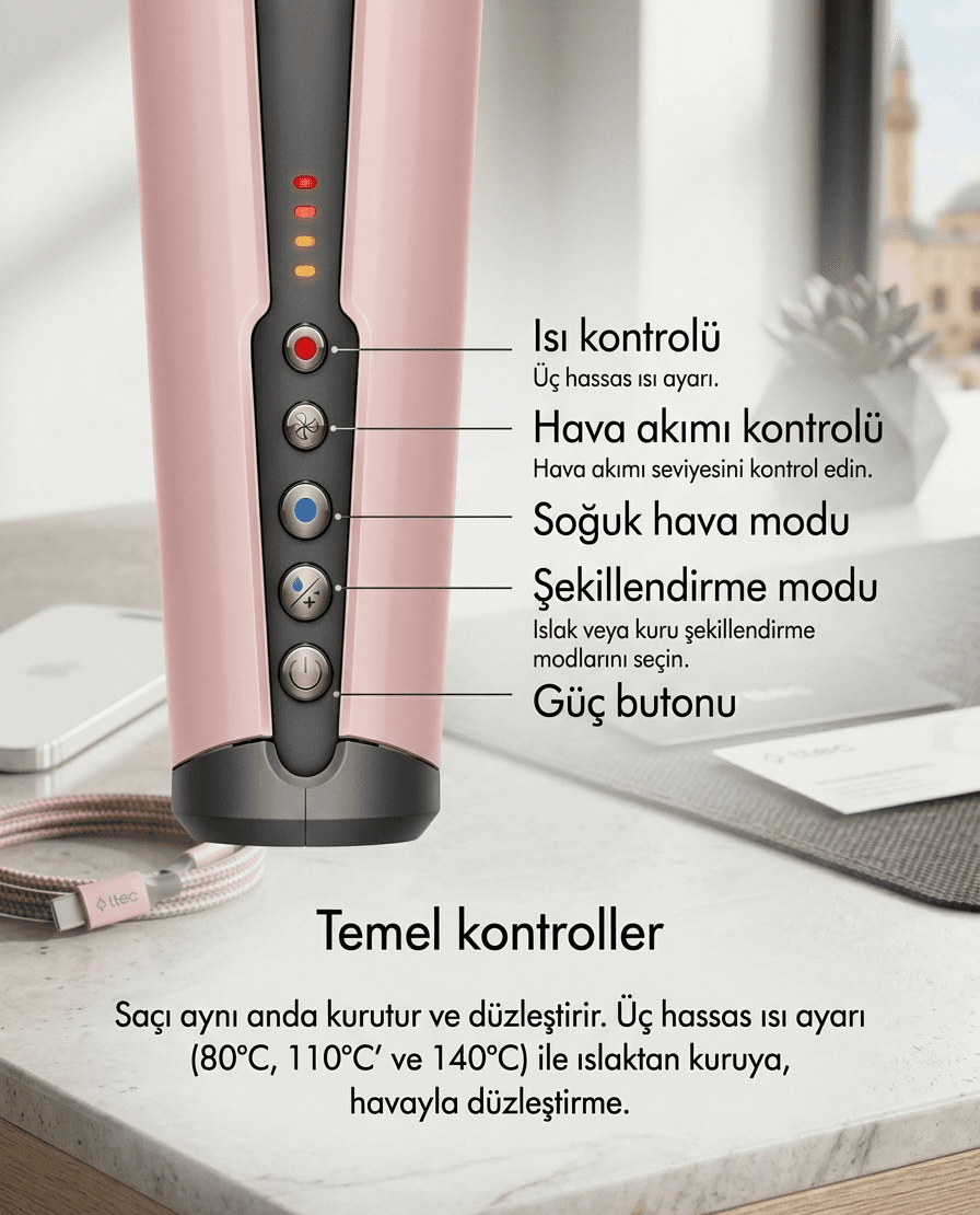 Dyson Airstrait Saç Düzleştirici (Ceramic Pink – Islak & Kuru – Hava Teknolojisi) thumbnail 3