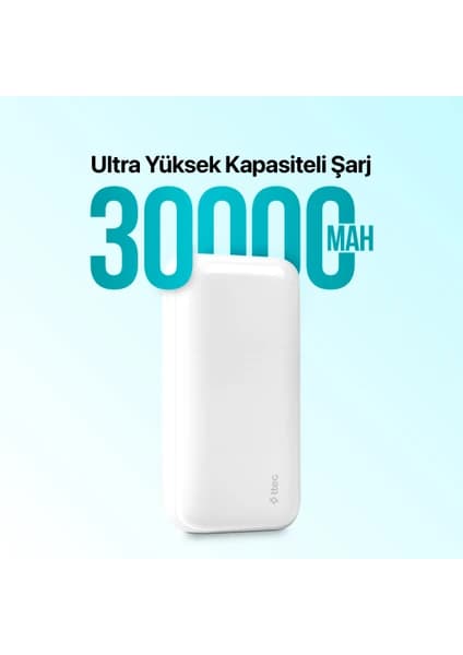 Ttec 30.000 mAh Ultra Taşınabilir Powerbank 2BB190 (3 Çıkışlı Hızlı Şarj) thumbnail 4