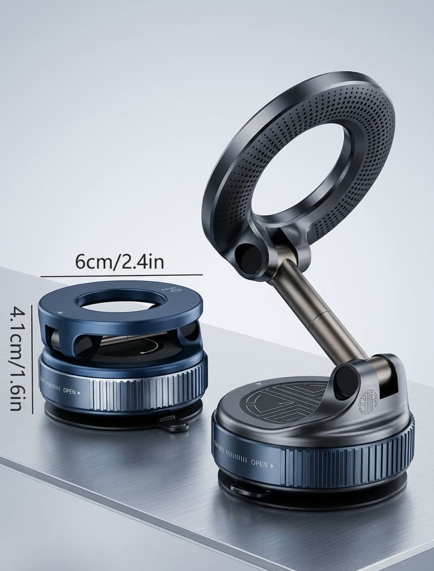 X68 Manyetik Katlanabilir Telefon Standı (360° Döner, Premium Metal) thumbnail 3