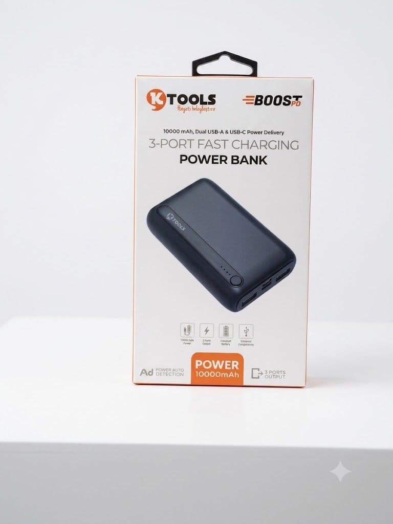 KJ Tools BOOST PD 10000 mAh 3 Port Hızlı Şarj Powerbank