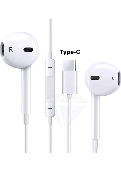 Kotenartt Technio Apple iPhone 15 Pro Max Usb-C Girişli Mikrofonlu Kulaklık Içi Kablolu Kulaklık